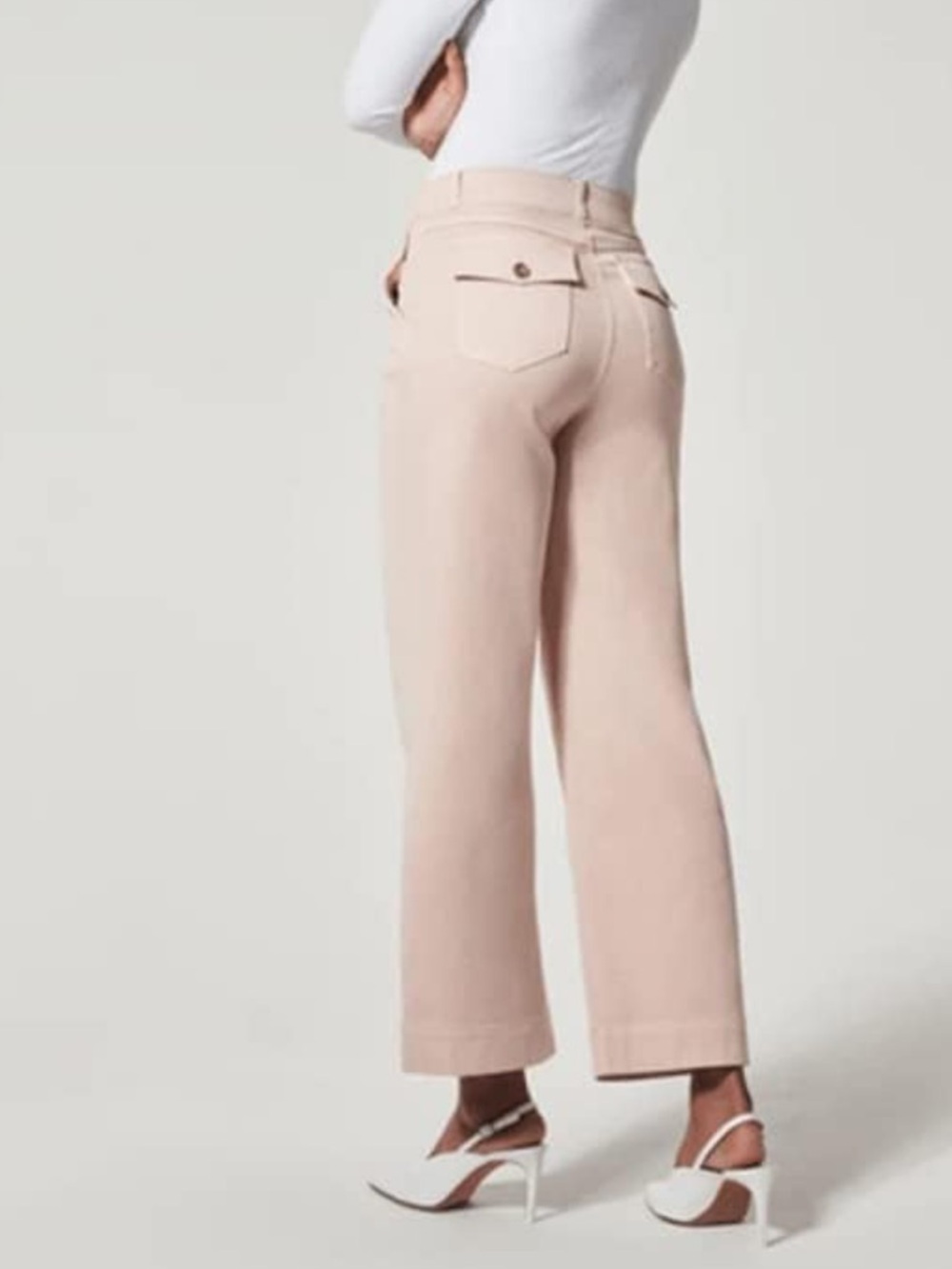 SPANX Cropped Wide-Leg Pants size L - Picture 2 of 7